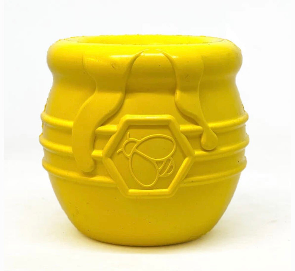 plastic honey pot planter Sodapup Honey Pot Treat Dispenser Toy – ZoomiesBoutique