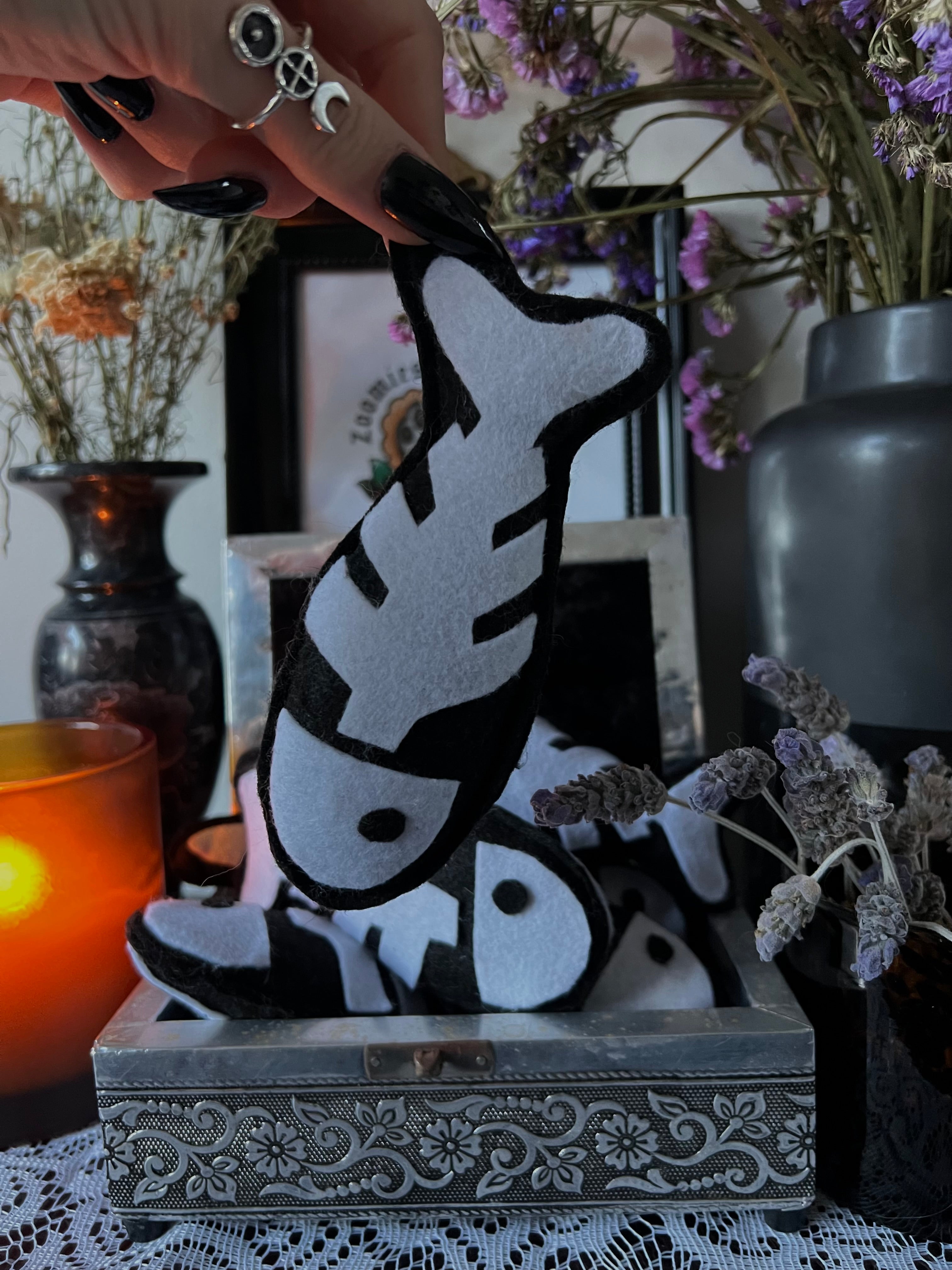 Skeleton Fishy - Handmade Catnip Toy