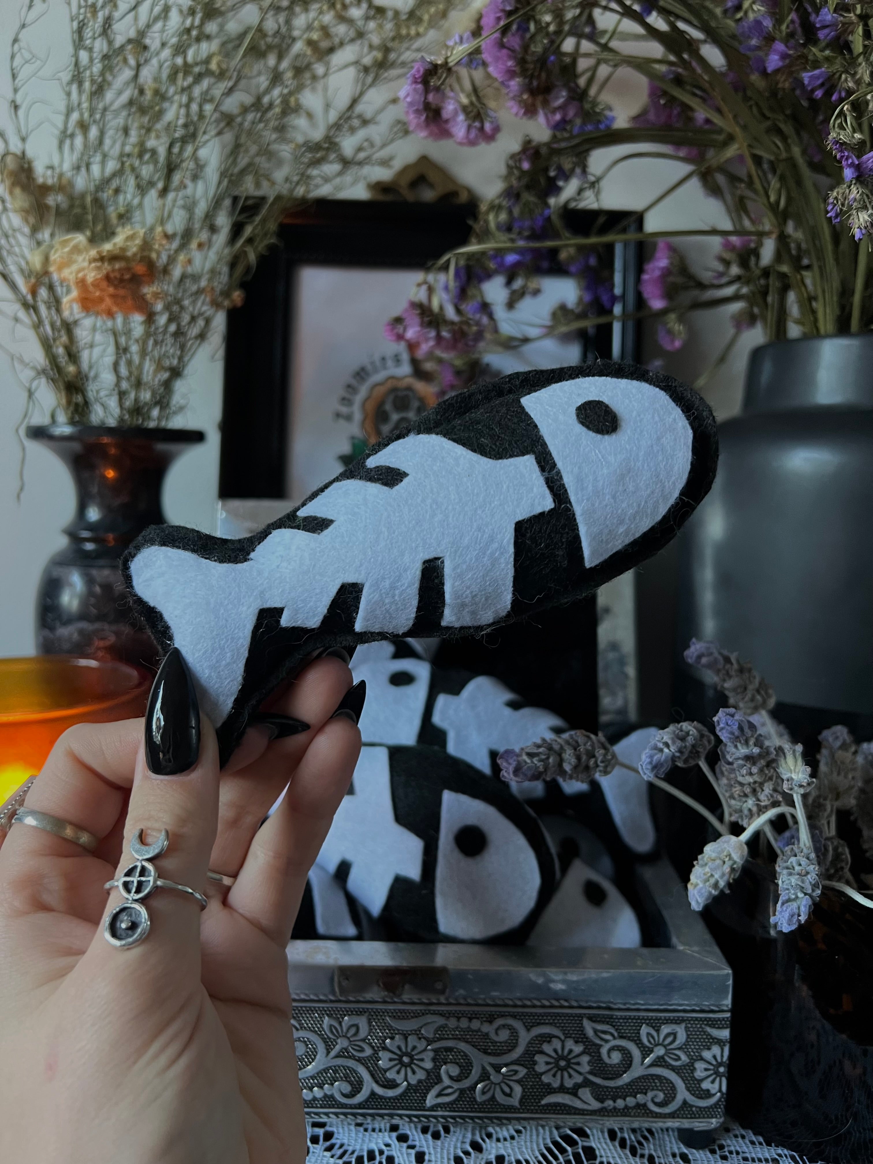 Skeleton Fishy - Handmade Catnip Toy