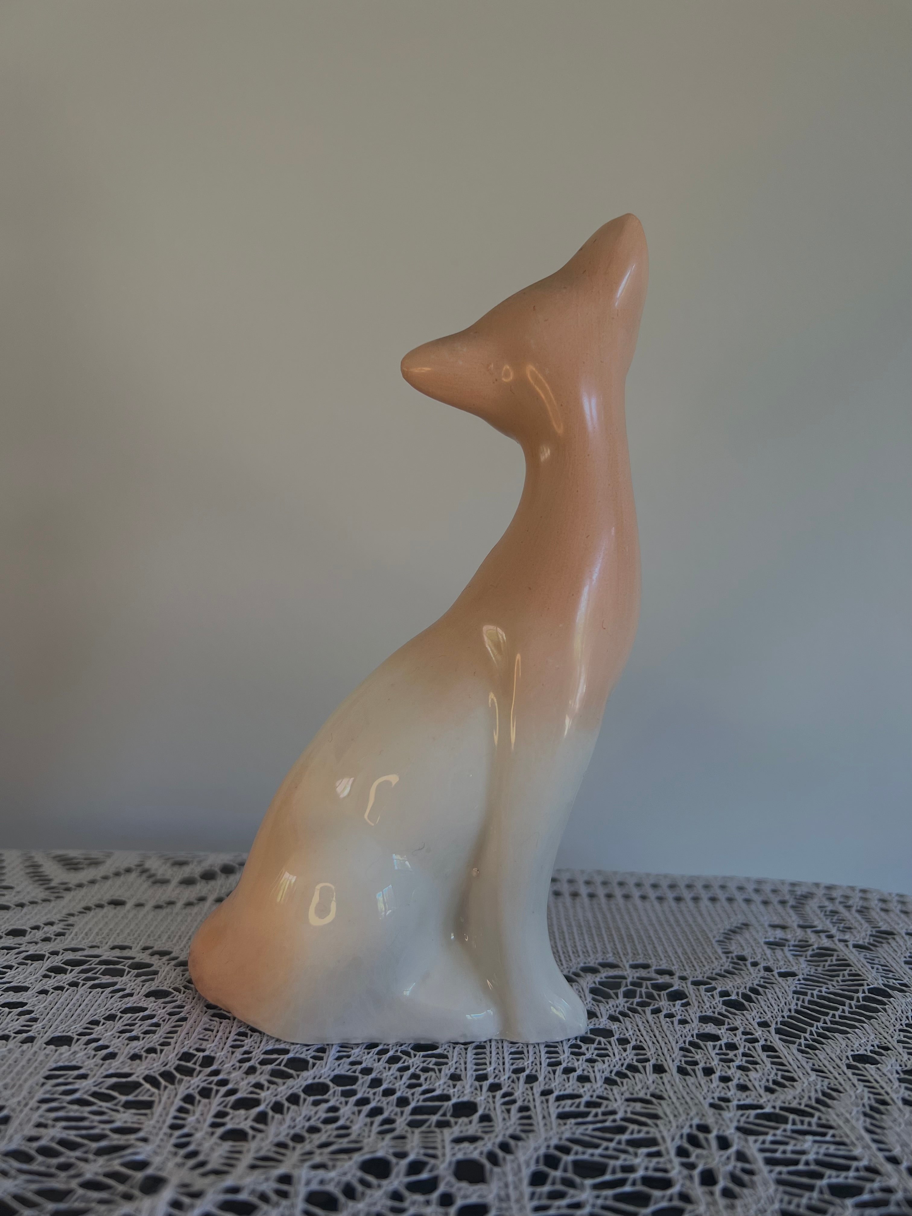 Fancy Lady - Porcelain Cat Figurine