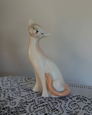 Fancy Lady - Porcelain Cat Figurine