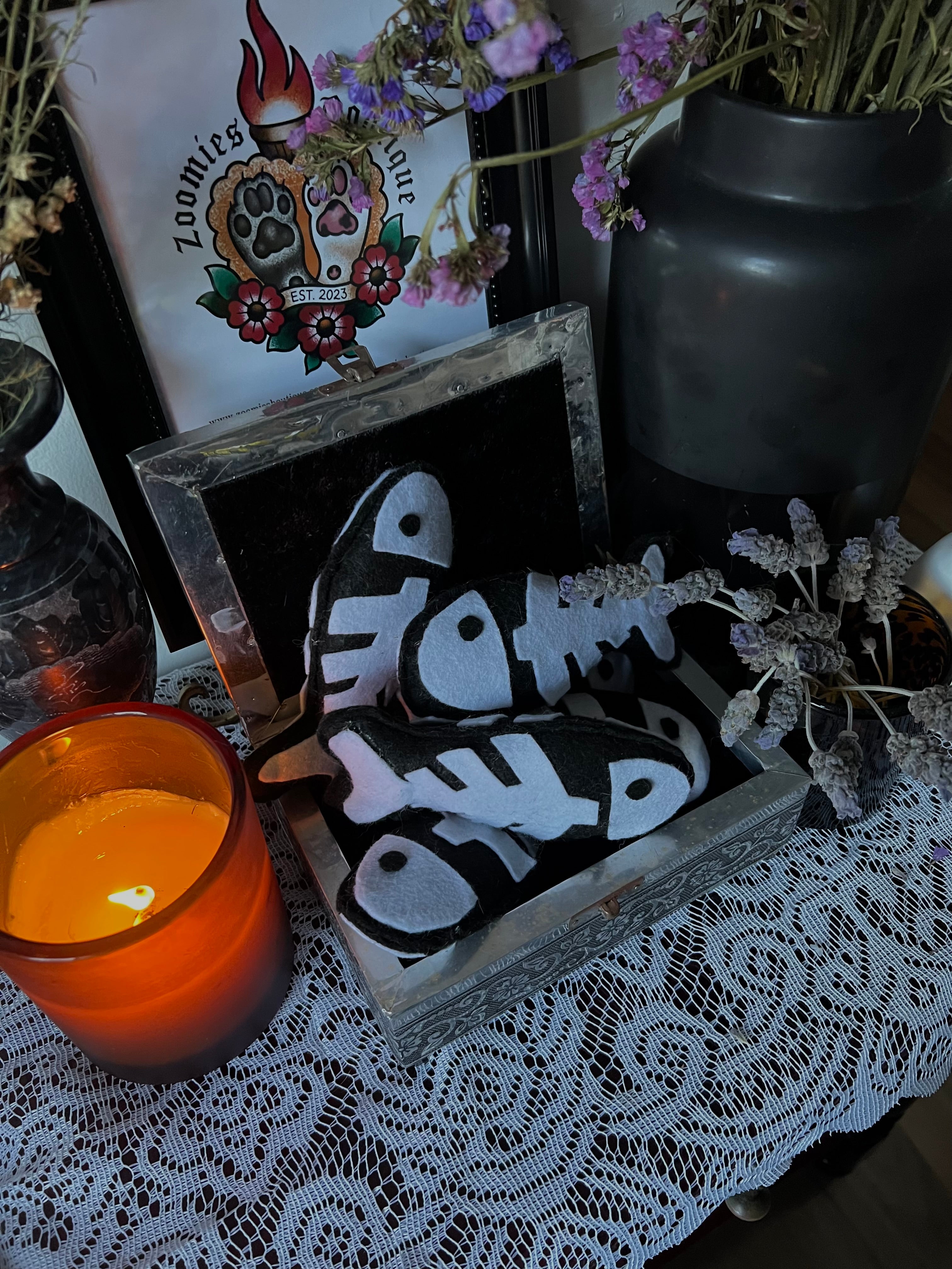 Skeleton Fishy - Handmade Catnip Toy