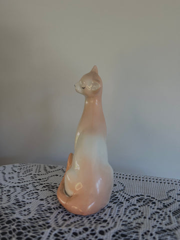 Fancy Lady - Porcelain Cat Figurine