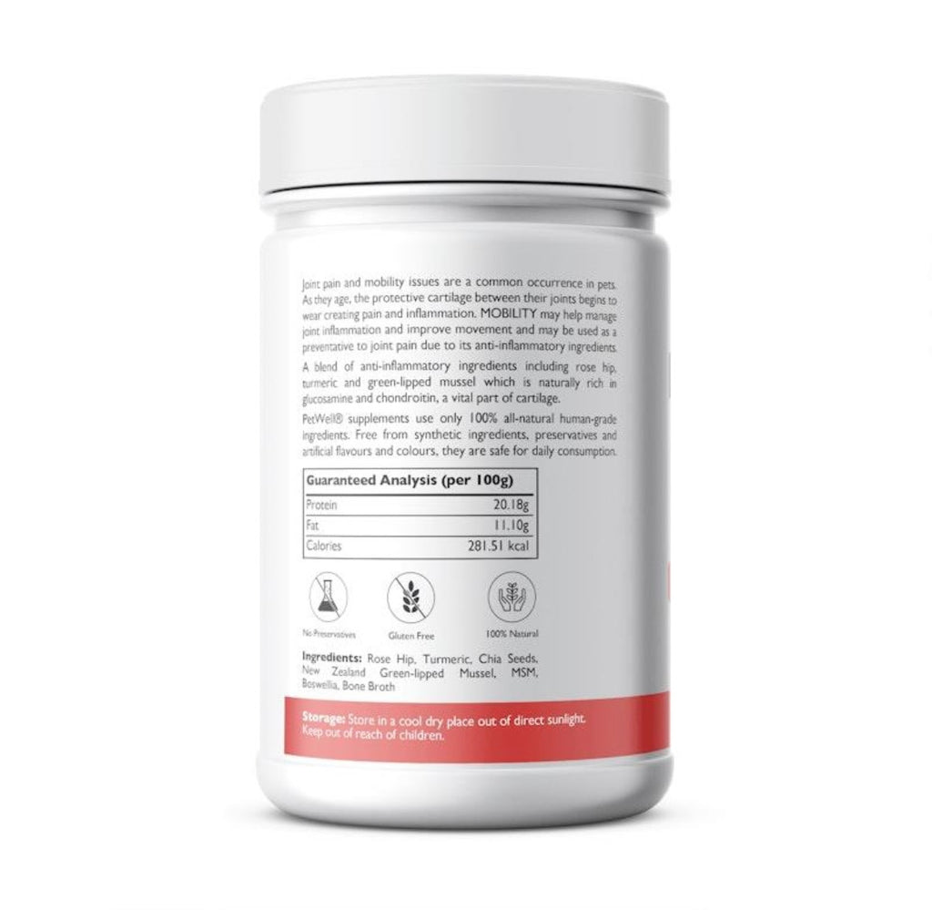 LAST CHANCE! Short Dated: PetWell Supplement- Mobility 125g