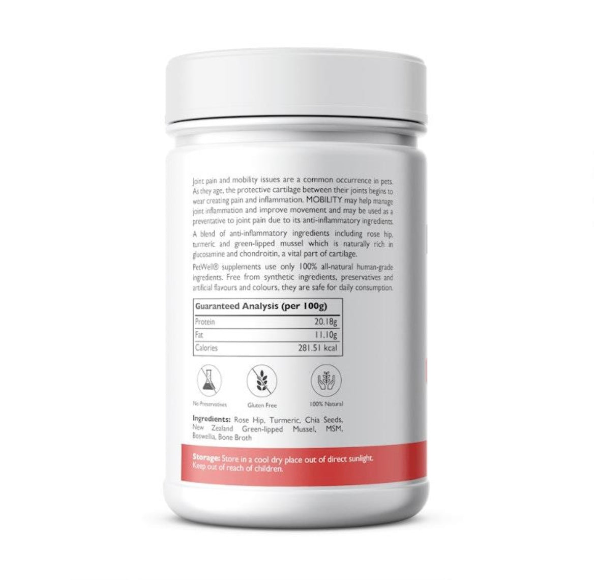 LAST CHANCE! Short Dated: PetWell Supplement- Mobility 125g