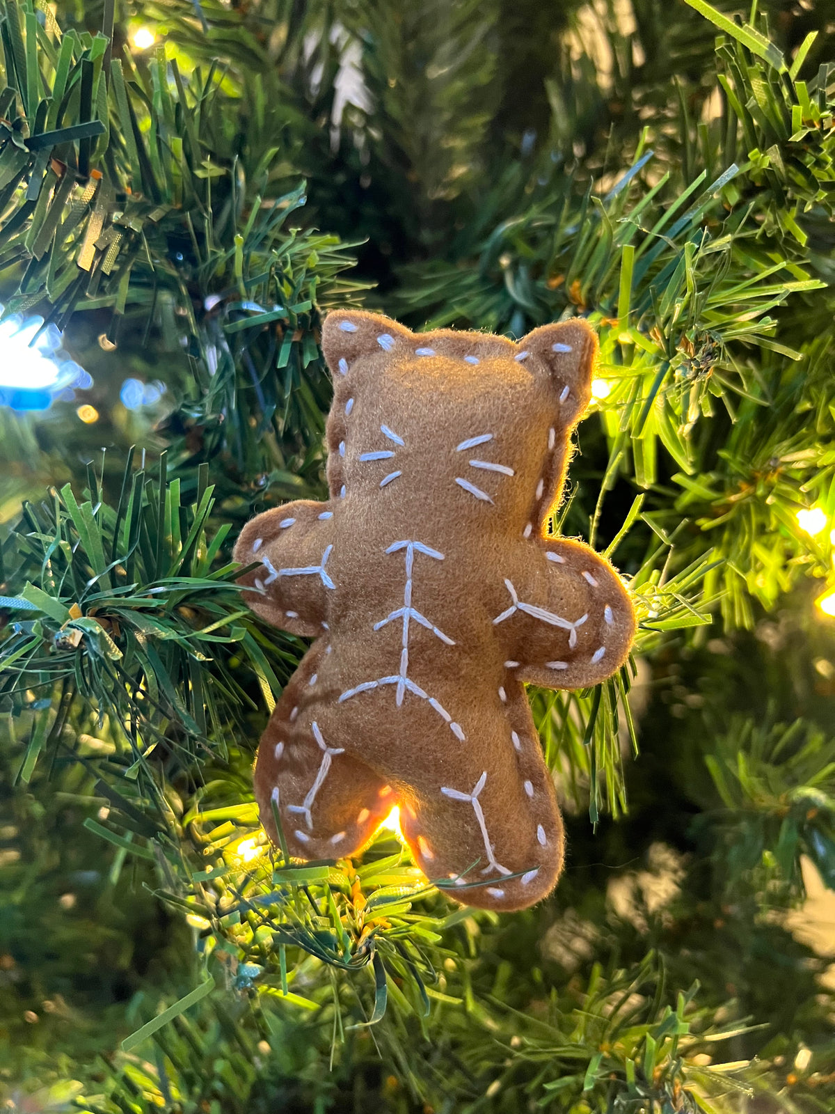 Gingerbread Skeleton Kitty - Handmade Christmas Catnip Toy