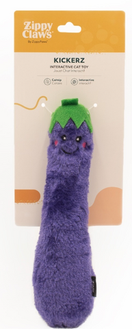 Zippy Claws Eggplant Kicker Toy