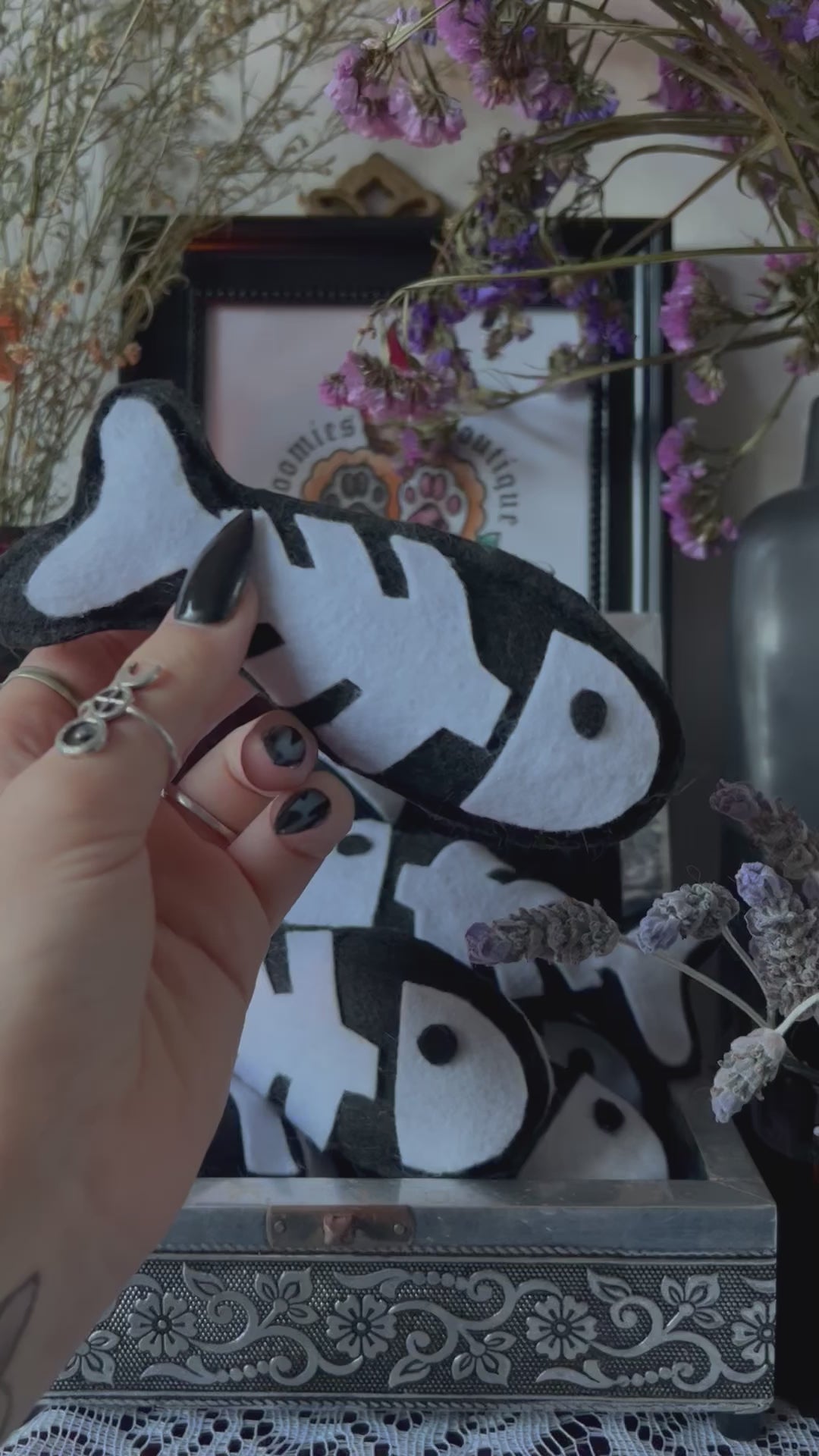 Skeleton Fishy - Handmade Catnip Toy