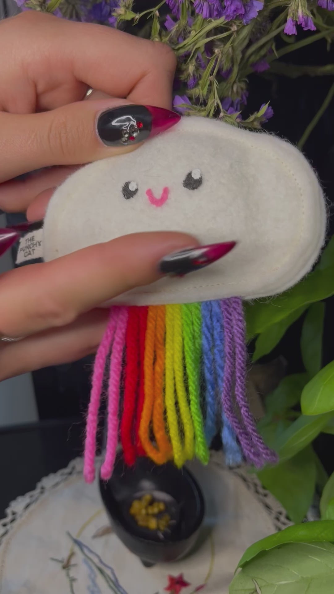 Handmade Rainbow Cloud Catnip Toy