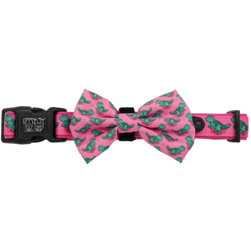 Big And Little Dogs Collar & Bow Tie - Princessasaurus