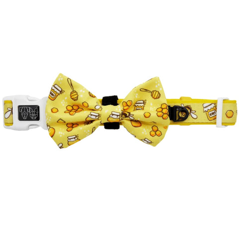 Big And Little Dogs Collar & Bow Tie - Bee Hiving