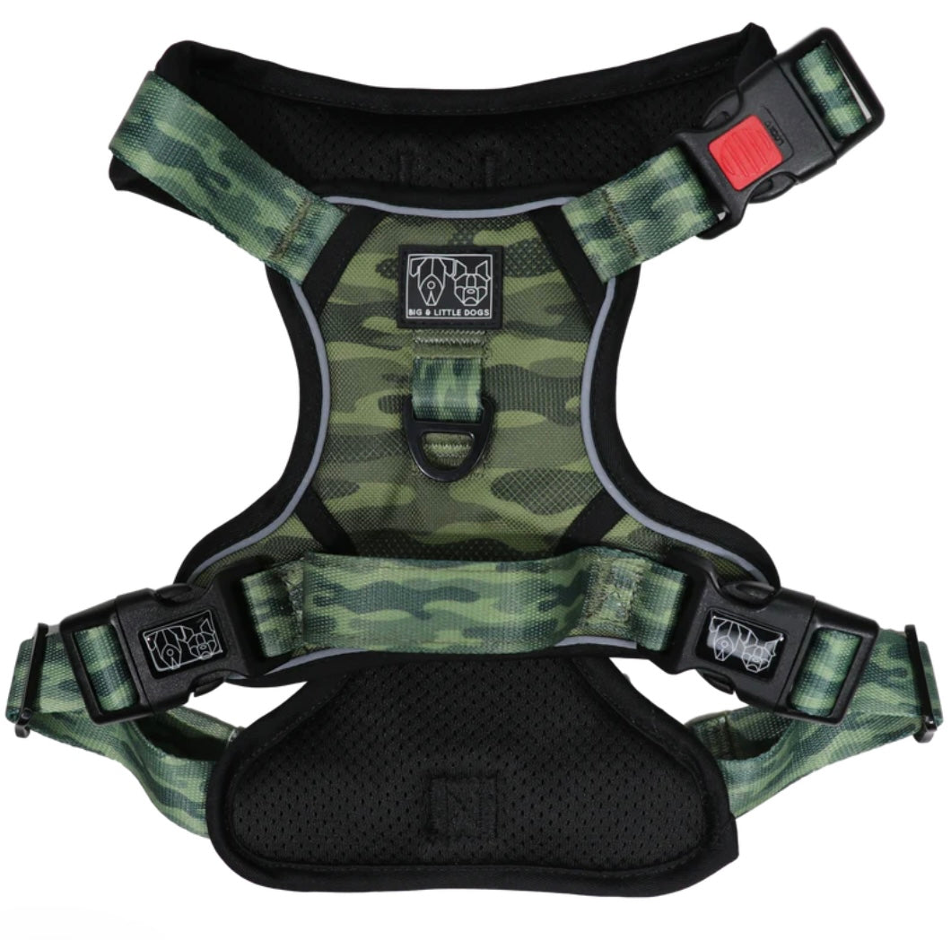 Big And Little Dogs All Rounder Harness - Camouflaged