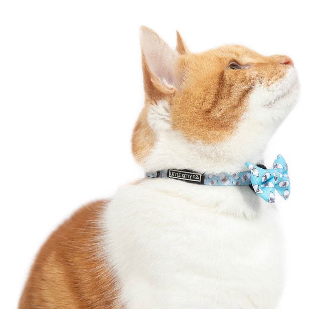 Little Kitty Co Collar & Bow Tie - Milk